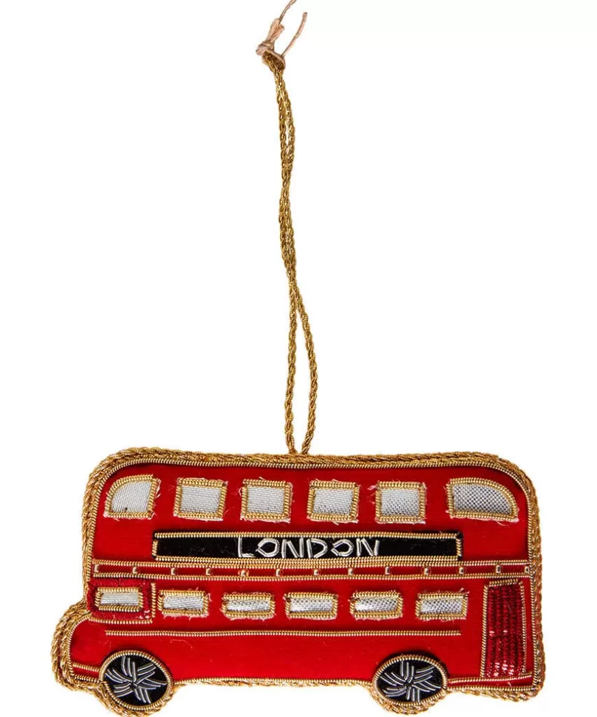 Joe Browns Home Accessories | Christmas Homeware*Beautifully Embroide Bus Christmas Ornament