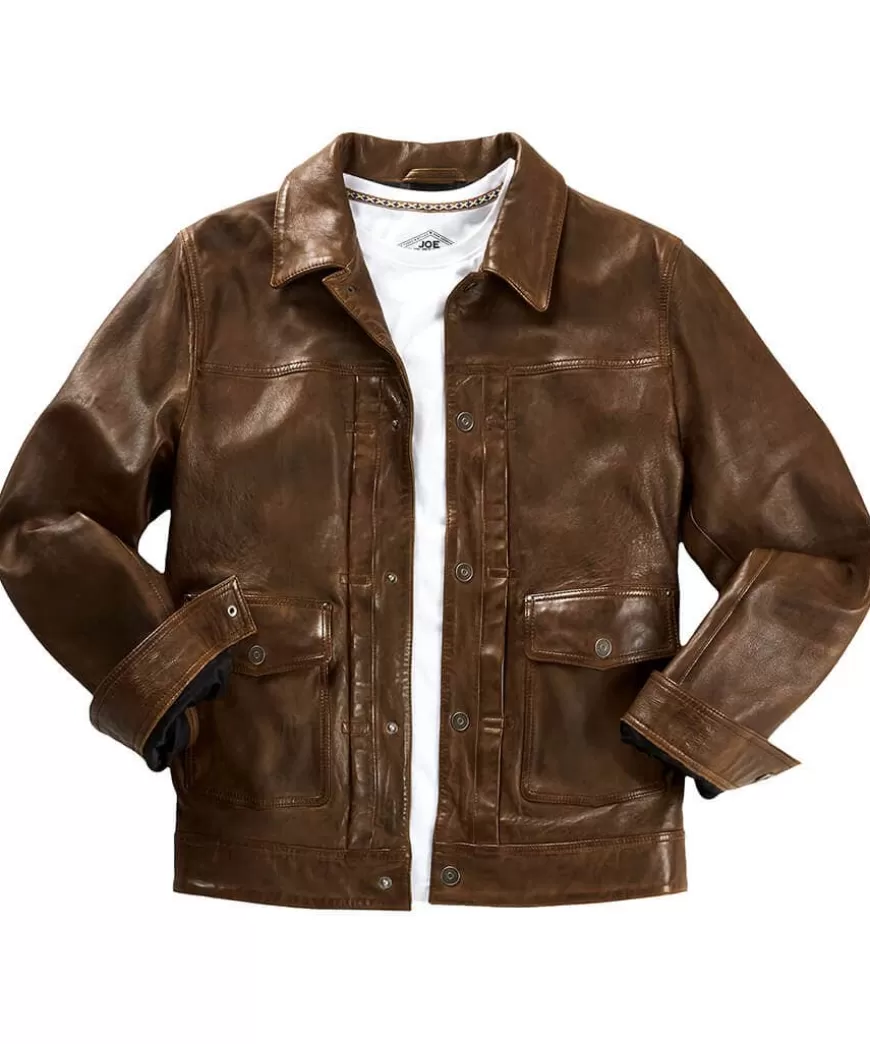 Joe Browns Leather Jackets | Coats & Jackets* Trucker Leather Jacket