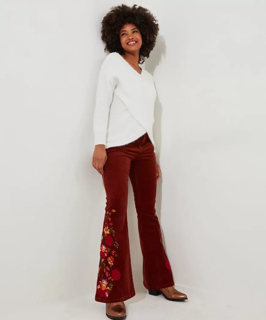 Women Joe Browns Jeans & Trousers*Extraordinary Embroidered Cord Trousers