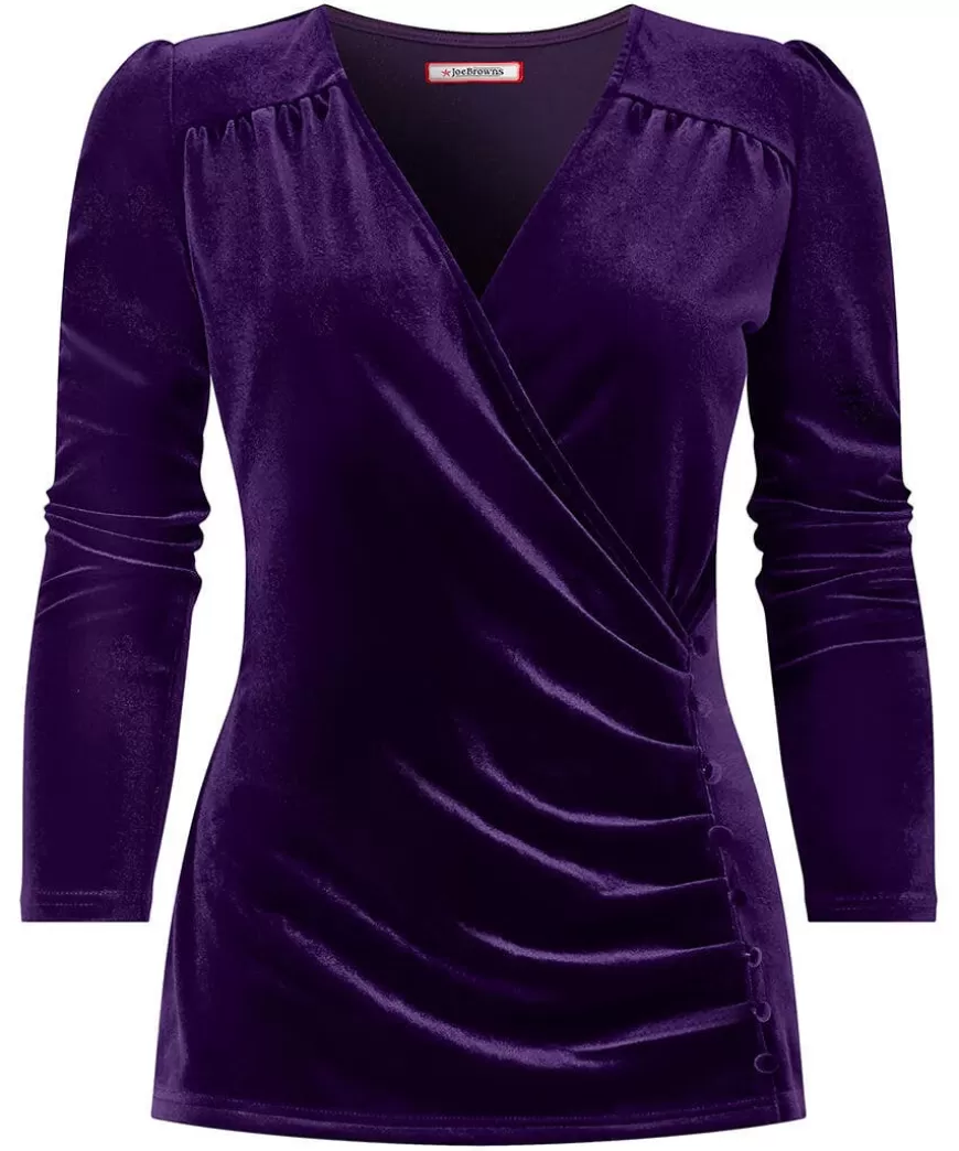 Women Joe Browns Tops, Tunics & Blouses*Glamorous Velour Wrap Top