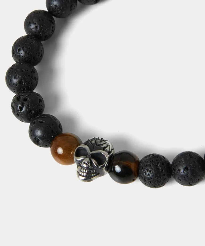 Joe Browns Accessories & Jewellery | Gifts*Lava And Tigers Eye Skull Bracelet