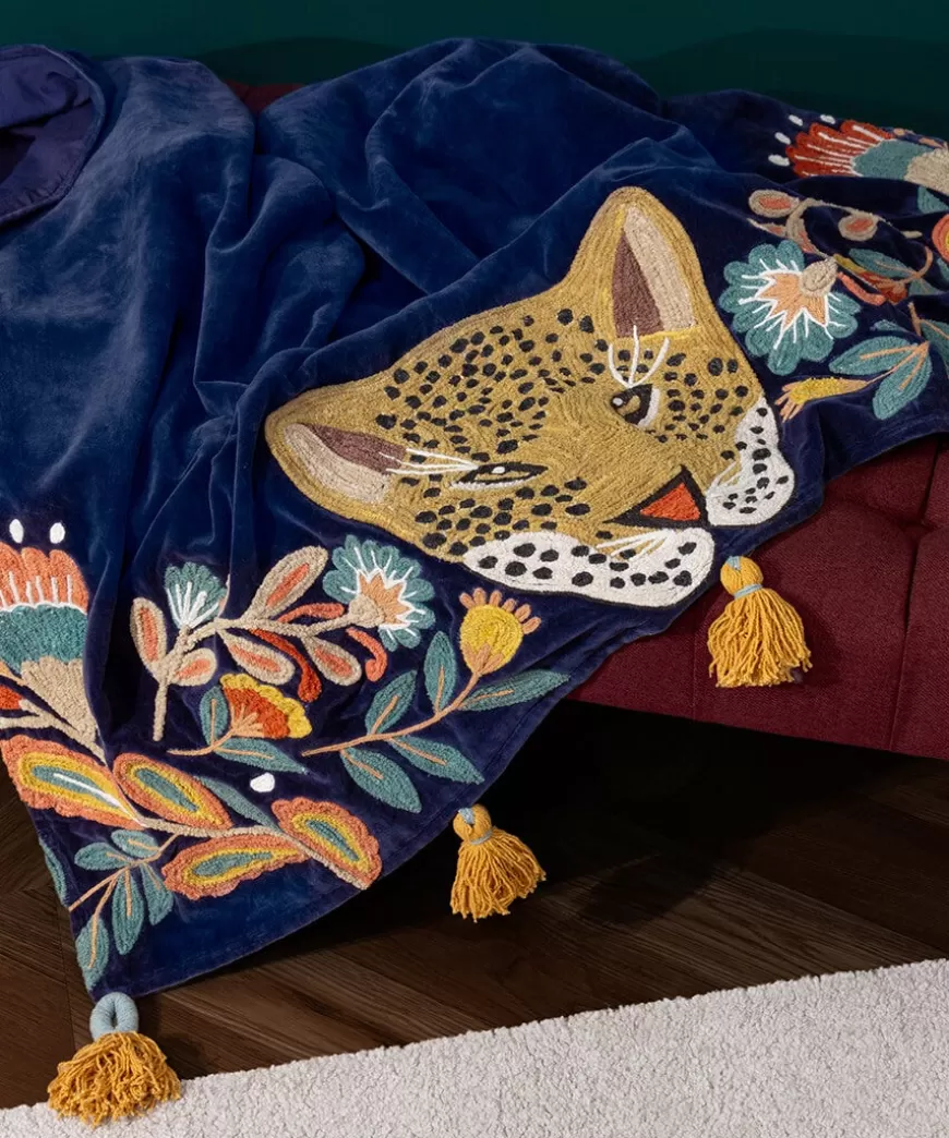 Joe Browns Floral Décor | Animal Décor*Lavish Leopard Embroidered Throw