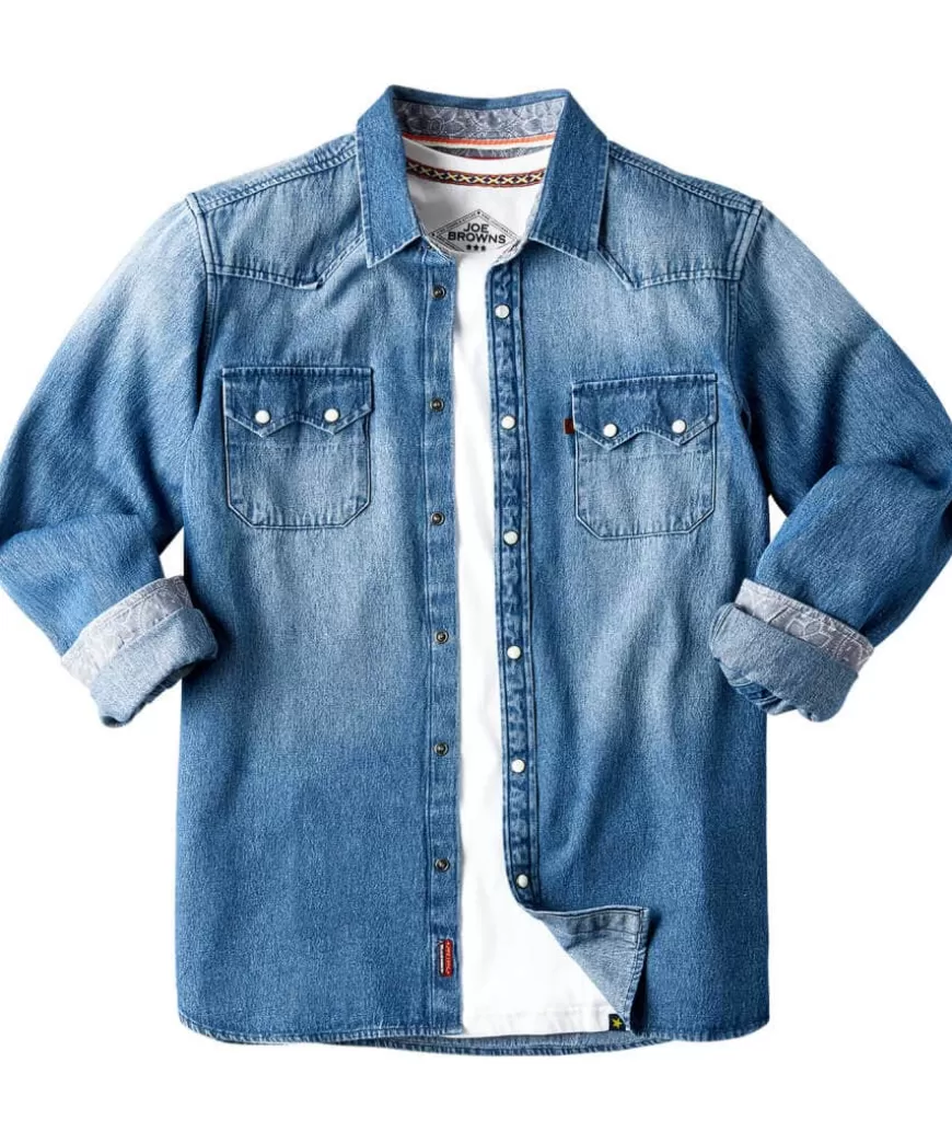 Joe Browns Shirts*Loved And Lived In Denim Shirt