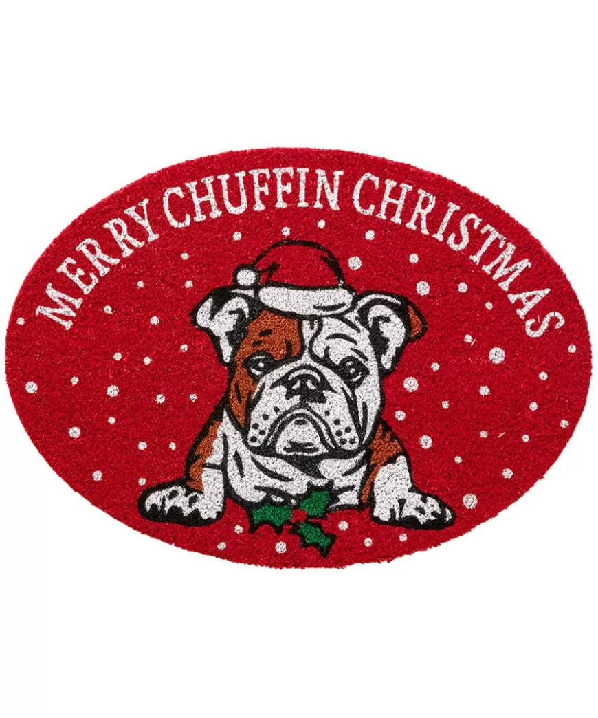 Joe Browns Rugs | Doormats*Merry Chuffin Christmas Bulldog Doormat