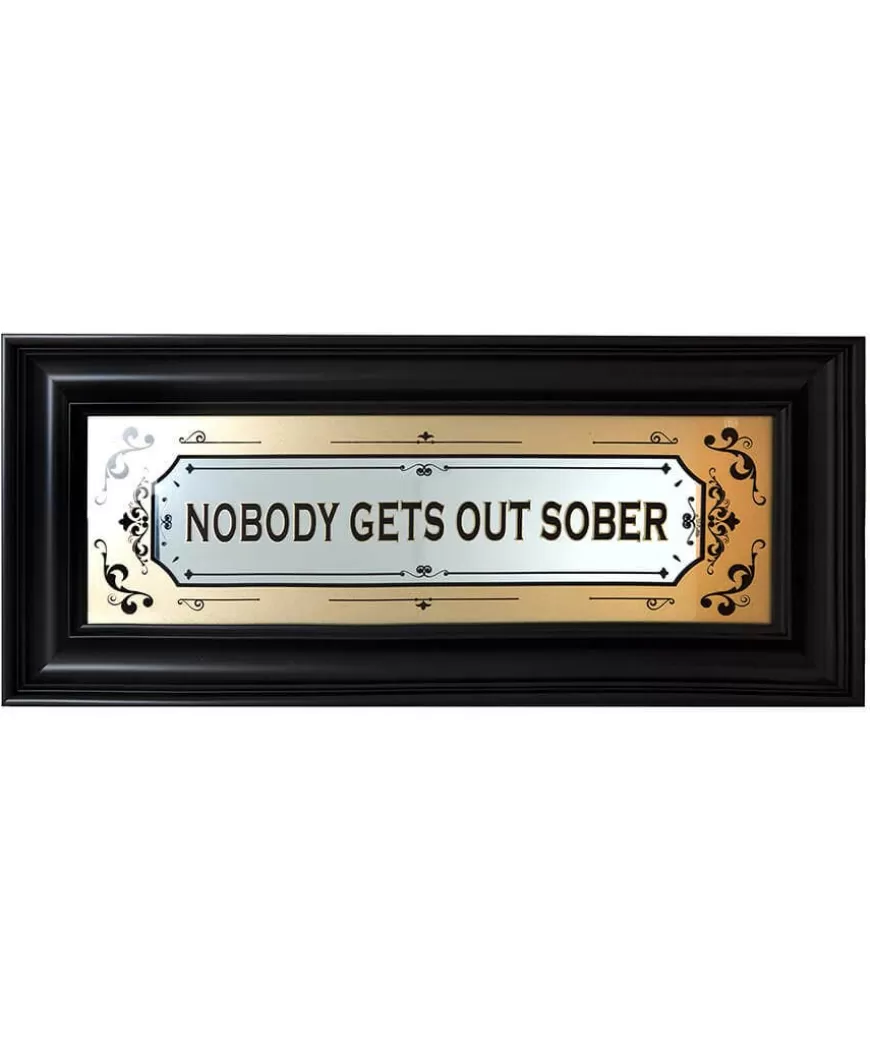 Joe Browns Mirrors | Home Accessories*Nobody Gets Out Sober Framed Mirror Sign