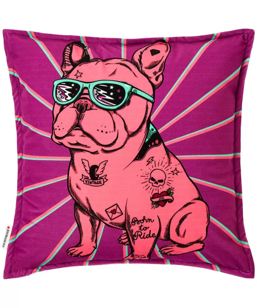 Joe Browns Animal Décor | Cushions & Throws*Rogue Rebel Bulldog Reversible Cushion