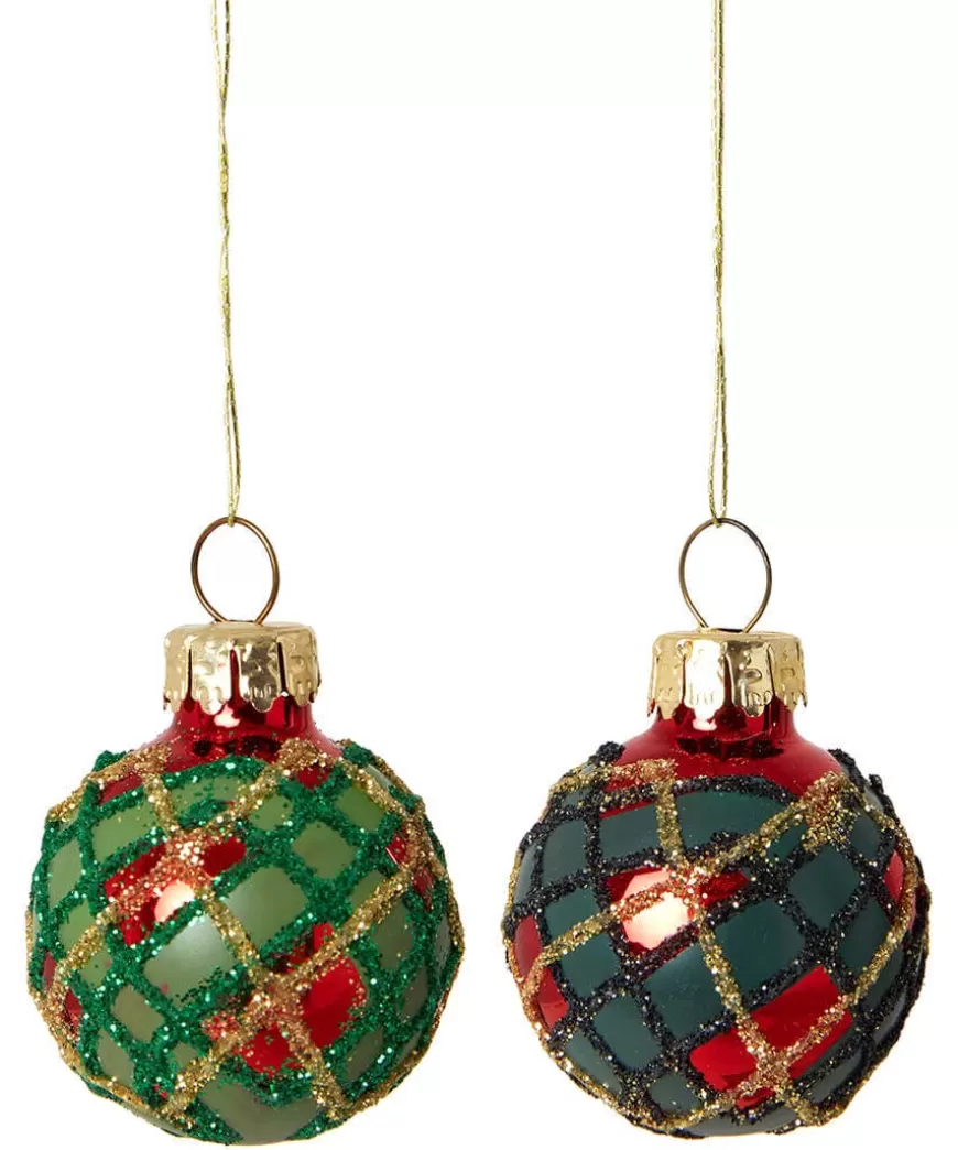 Joe Browns Home Accessories | Christmas Homeware*Set Of 12 Traditional Tartan Baubles