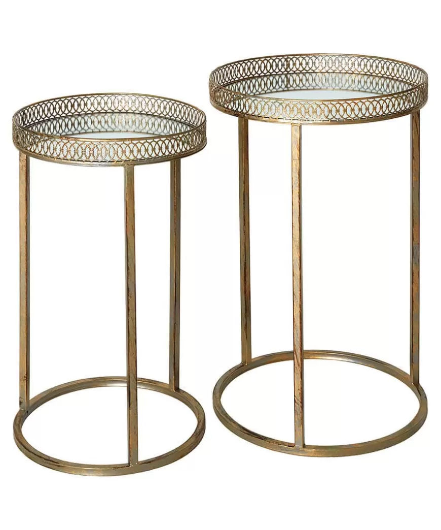 Joe Browns Furniture & Storage*Set Of 2 Portobello Mirrored Side Tables