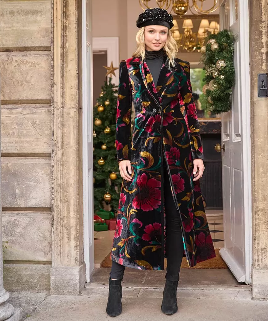 Women Joe Browns Women's Clothing | Boutique Collection*Statement Boutique Printed Velvet Coat