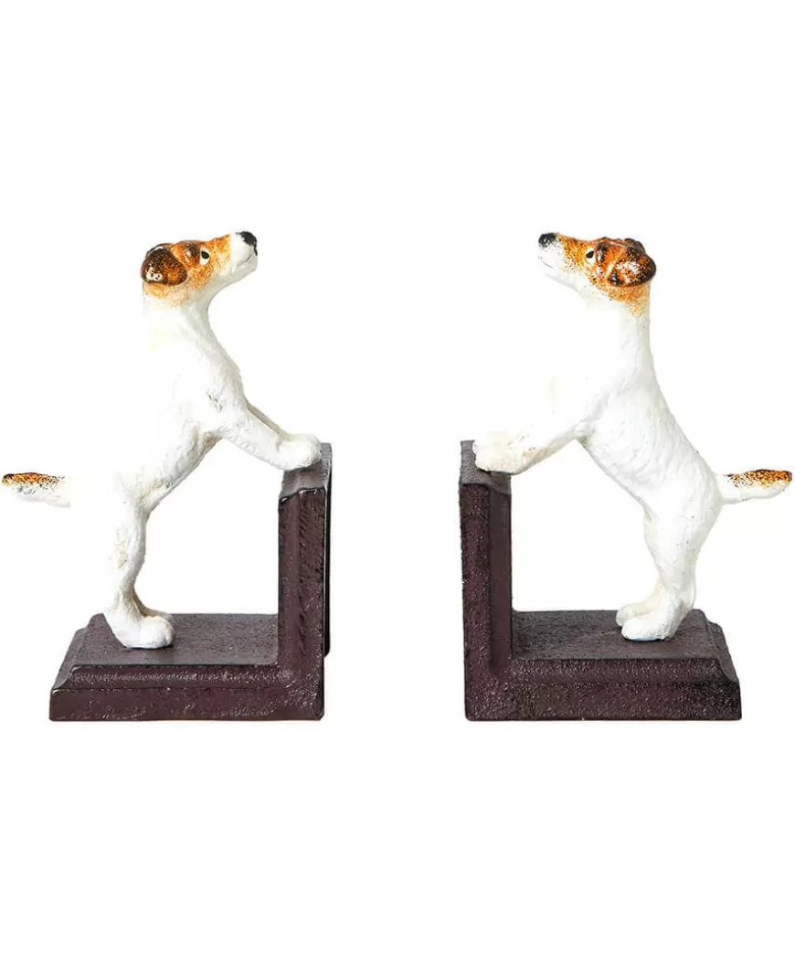 Joe Browns Home Accessories | Animal Décor*Terrific Terrier Pair Of Cast Iron Antique Bookends