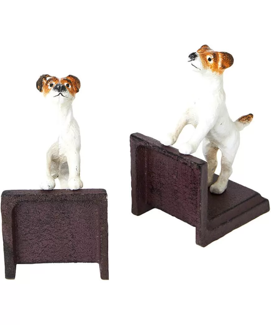 Joe Browns Home Accessories | Animal Décor*Terrific Terrier Pair Of Cast Iron Antique Bookends