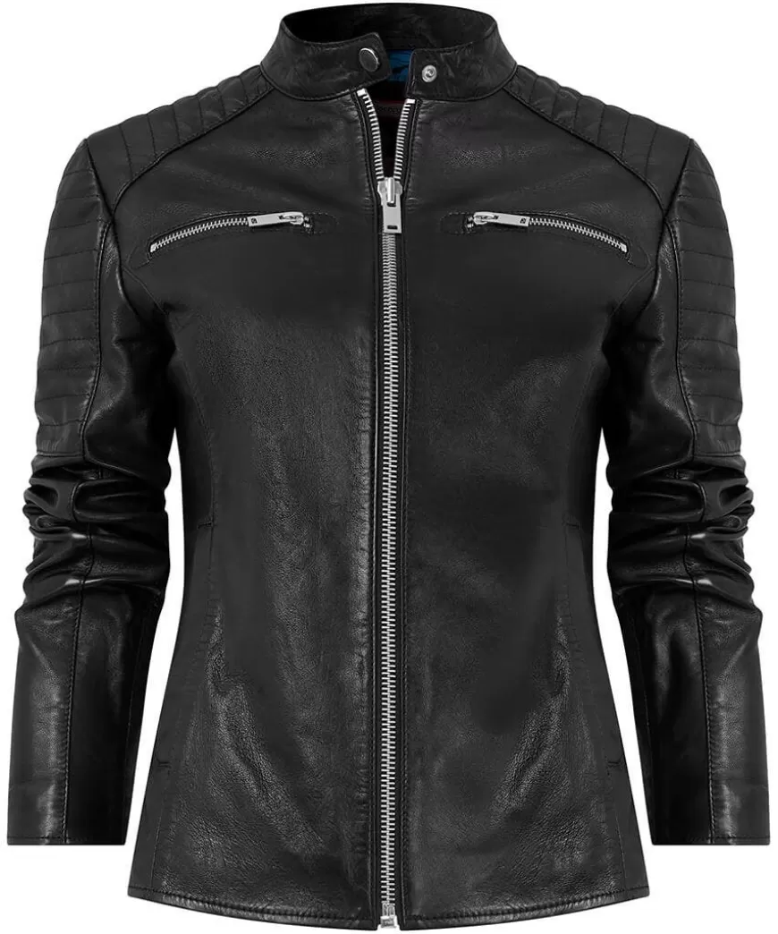 Women Joe Browns Leather Jackets | Coats & Jackets*Victoria Zip Up Leather Biker Jacket